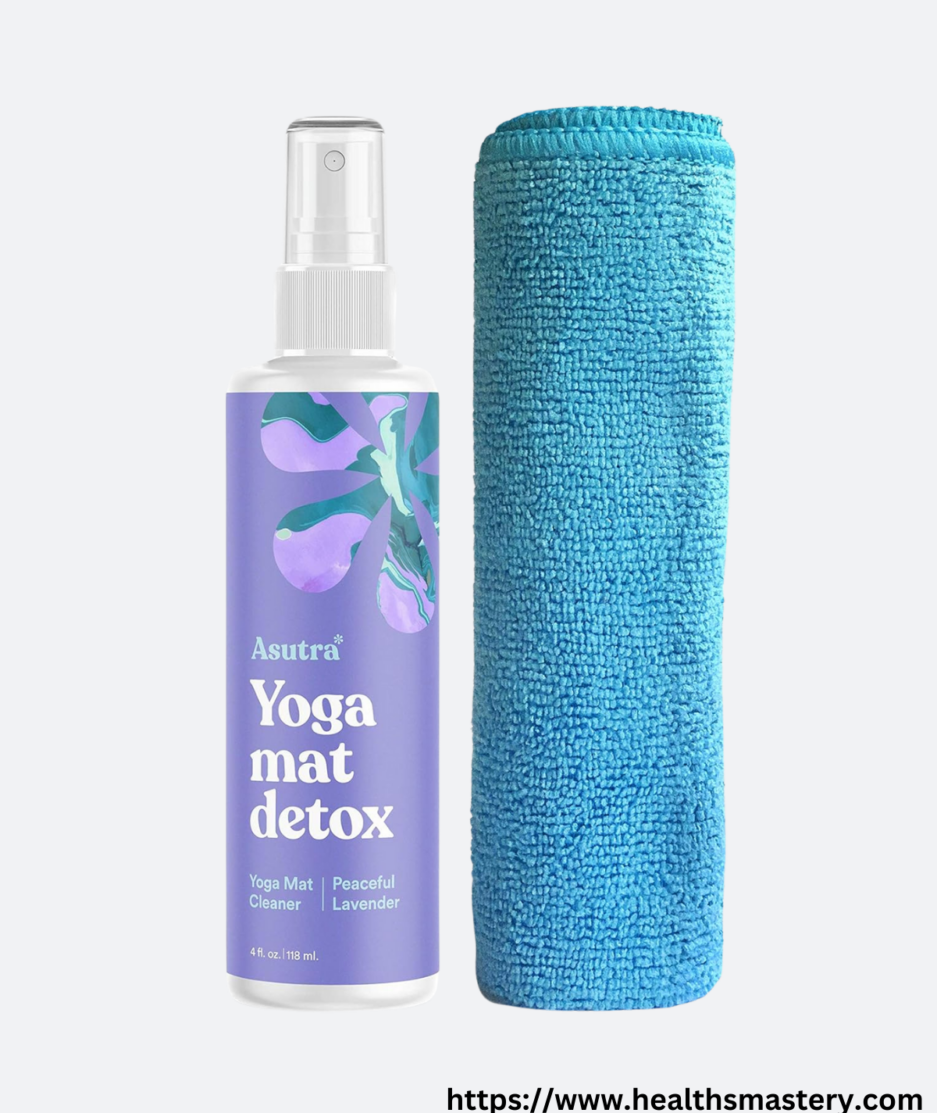 Yoga Mat Cleaner by ASUTRA - Includes Microfiber Towel