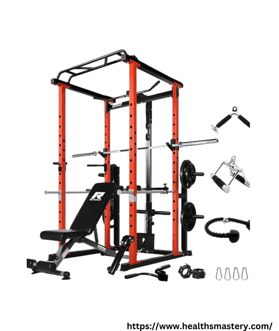 RitFit Power Cage: 1000LB Squat Rack with Accessories